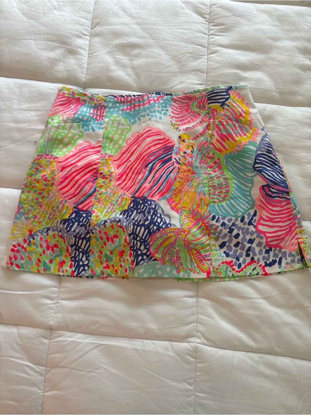 Lilly Pulitzer Neon Floral Mini Skirt - Coral, Aqua, Navy & Lime